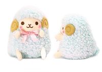 Peluche Mouton en Forme d'Agneau, Jouet en Peluche Doux et Mignon Bleu/Jaune, Cadeau pour Enfants Garçons et Filles, Décoration Maison, Doux et Confortable, Polyester, 15CM