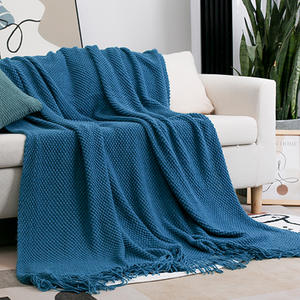 Avrupa katı renk morandi mısır çekirdek örme atmak battaniye kraliçe düz renk oturma odası şekerleme kapak battaniye yatak havlu - Product Image 1