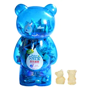 Biobor Actieve Probiotica Yoghurt Smaak Grote Zachte Taai Laag Suiker Gummy Bear Pack Met Elke Snoepjes Giant Jumbo Sweets