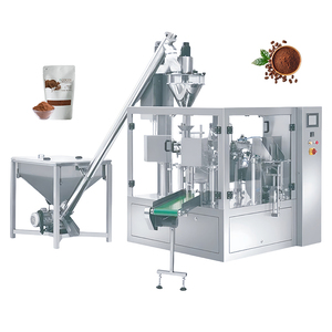 เครื่องบรรจุ doypack อัตโนมัติสำหรับแป้งกาแฟนมโปรตีนผง-สำหรับห่ออาหารด้วยถุงซิปหมุน - Product Image 1