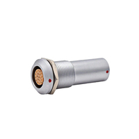 Connecteur de conversion de port réseau mâle droit à double entrée, à verrouillage automatique par poussée-tirage, avec écrou hexagonal fixe