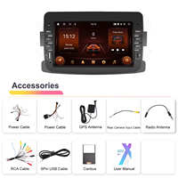 Radio de coche Podofo de 7 pulgadas con Android, 2+64GB, CarPlay inalámbrico, Android Auto para Renault Spring/Dacia Logan/Duster 2012-2017, GPS, WiFi