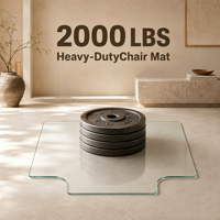 Tapis de chaise en verre trempé transparent irrégulier 36x47 pouces, tapis de bureau, tapis pour sols en bois dur, tapis en verre pour la maison, imperméable, amovible, Pâques