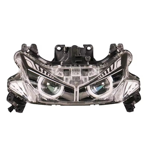 Feux avant à LED haute luminosité en alliage d'aluminium aéronautique beige DD78 à 2 lentilles pour motos Yamaha NVX155 AEROX155, phare antibrouillard - Product Image 2