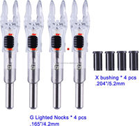HT Wholesale Pointes de flèches LED lumineuses activées par le tir, pour chasse nocturne 48 heures, pour flèches en carbone de arbalète, accessoires de tir à l'arc