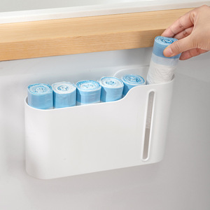 Caja de Almacenamiento para Bolsas de Basura de Cocina, Organizador Portátil Blanco para Montar en la Pared, para Uso Doméstico - Product Image 2