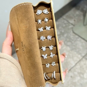 Aretes De Fiesta Jewelry Vendors Crystal Bisuteria Jewelry <b>Ear</b> <b>Cuff</b> Plata 925 <b>Earrings</b> Aros Mujer De Aguja De Plata 925 - Product Image 1