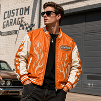 Blouson Bomber en Cuir Personnalisé pour Homme, Veste en Similicuir avec Broderie Appliquée, Fermeture Éclair, Marque Privée pour Streetwear, Logo Graphique OEM