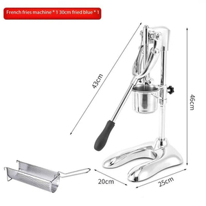 Nouvelle Machine Commerciale Manuelle à Frites Longues en Acier Inoxydable de 30 cm, Portable et Multifonctionnelle pour Chips de Pommes de Terre - Product Image 3