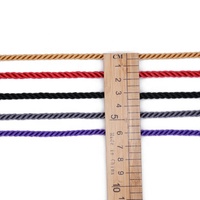 Cordon torsadé en poudre de polyester multicolore de 5 mm Cordon de rayonne torsadé Corde en satin Tresse de soie 100% Polyester 5 MM/Diamètre personnalisé T/T