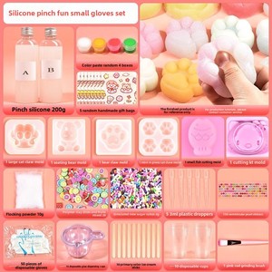Juego de Moldes de Silicona Caseros para Niños, Juguetes para Apretar con Forma de Garra de Gato, Regalos Hechos a Mano para Niñas - Product Image 5
