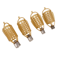 Cage à appâts en plastique pour la pêche à la carpe avec stabilisateur de plomb fixe 30 40 50 60g
