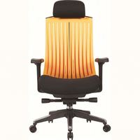 Chaise de bureau bon marché en maille 3D avec accoudoir réglable et appui-tête Chaise élévatrice orange Vieitor Italie