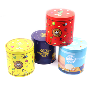 Barattoli <span class=keywords><strong>in</strong></span> <span class=keywords><strong>Latta</strong></span> Ermetici per Biscotti con Stampa Offset, Coperchio Rimovibile, Finitura Lucida/Opaca, per Snack Natalizi e Cioccolato - Product Image 3