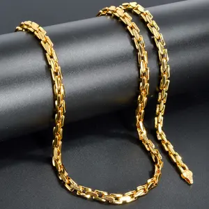 Gioielli di lusso personalizzati placcato in oro 18k catena nuziale collana bracciale set di gioielli donna