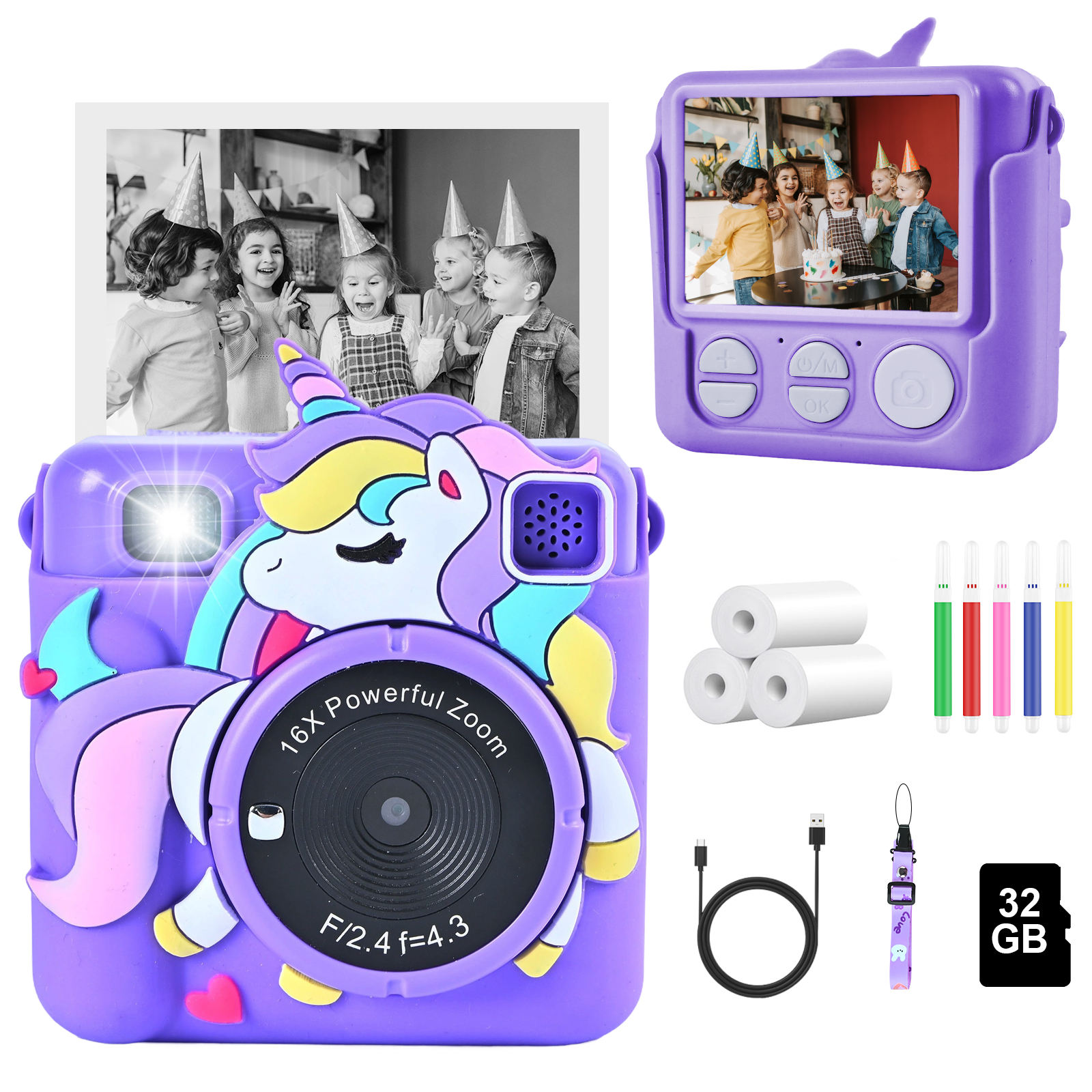 Purple+32 GB Memory Card