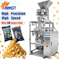 Machine d'emballage verticale auto VFFS pour pop-corn snacks: chips, bonbons, riz, haricots, noix, alim. anim., coussin