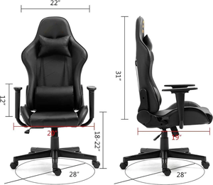 <span class=keywords><strong>Chaise</strong></span> de jeu de haute qualité, confortable, pliable, OEM, noire, pour le bureau à domicile, inclinable, meilleur fauteuil de jeu pour adultes, vente en gros à bas prix - Product Image 6