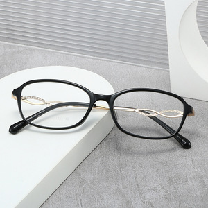 Women Oval Full Rim <b>Eyeglasses</b> <b>Frames</b> Lightweight Solid Design Lace Detail TR Material - Product Image 1