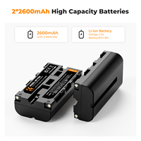 Set Baterai dan Charger Kamera K&F Concept 2 Pack 2600mAh NP-F550 untuk Baterai Sony NP-F550 F570 F750 F770 F930 F950 F960 F970