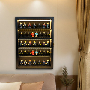 Minifigure hiển thị trường hường-khối Xây dựng đồ chơi tủ tường Showcase cho thu nhỏ nhỏ có thể khóa cửa Bảo vệ UV - Product Image 3