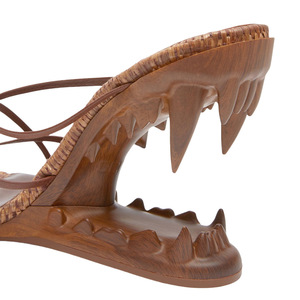 Sandali <span class=keywords><strong>con</strong></span> zeppa a punta tonda e <span class=keywords><strong>tacco</strong></span> a dente di tigre, <span class=keywords><strong>con</strong></span> nuovo cinturino sottile intrecciato, infradito <span class=keywords><strong>con</strong></span> <span class=keywords><strong>tacco</strong></span> super alto - Product Image 6