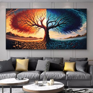 <strong>Abstract</strong> Fantastic Life <strong>Tree</strong> <strong>Canvas</strong> Painting Modern Colorful <strong>Tree</strong> Landscape Posters and Prints for Living Room Home Decoration - Product Image 4