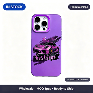 Custodia in TPU opaco alla moda con motivo auto sportiva <span class=keywords><strong>viola</strong></span> Cyberpunk, <span class=keywords><strong>cover</strong></span> antiurto per <span class=keywords><strong>iPhone</strong></span> 17 16 15 14 13 <span class=keywords><strong>Pro</strong></span> Max - Product Image 1