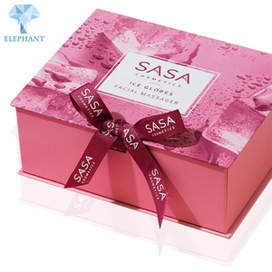 Custom Private Label Personalized Square Ribbon Hot Pink Wig Box With Big Ribbon Bows - Product Image 6