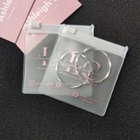 Petit Sac Zip Plastique Personnalisé pour Emballage de Bijoux, Sac à Fermeture Éclair Mat Adorable Réutilisable avec Logo en PVC, Mini Pochette Ziplock