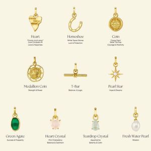 European American Style Stainless Steel Natural Stone Pendant Necklace Heart-Shaped Irregular Zirconium Fashion Pendants Charms - Product Image 4