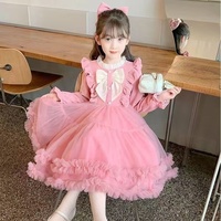 Gaun Anak Perempuan untuk Musim Gugur dan Musim Dingin, Gaya Baru yang Modis, Pakaian Anak-anak, Gaun Putri Gaya Musim Gugur