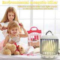 Saijzek nueva llegada LED Mosquito Killer lámpara portátil USB eléctrico Bug Zapper trampa pegajosa para granja interior también moscas pulgas