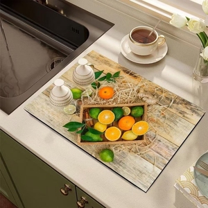 Diatomaceous đá thấm món ăn khô Mat cho nhà bếp truy cập cà phê nhà sản xuất nhà bếp cao su món ăn mat - Product Image 5