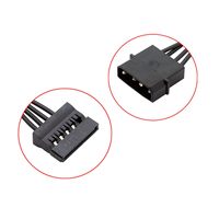 Molex IDE 4 pines macho a 15 pines hembra SATA Power Converter Cable adaptador de extensión para disco duro de computadora HDD SSD