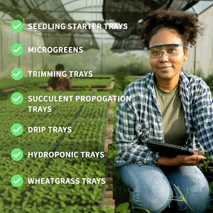 Tốt nhất người bán tái sử dụng hạt giống nhựa bắt đầu khay với lưới dưới 1020 trồng phẳng cho rau hoa Tuyên Truyền - Product Image 3