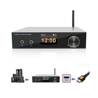Amplificateur de karaoké HIFI professionnel Cloudyx 2x60W WiFi 5.4 AirPlay2 pour contrôle par application 5.4, amplificateur domestique avec subwoofer en aluminium