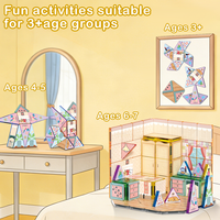 100 Pièces Boîte en Plastique Mini Blocs Magnétiques Version Portable Ensemble de Blocs de Construction pour Pâtisserie Jouets Sensoriels STEM pour Tout-petits Cadeaux pour Enfants