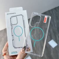 Nouveau étui de téléphone acrylique anti-rayures pour Samsung S25 Ultra S24 S23 Plus S25 Edge antichoc clair couverture magnétique transparente
