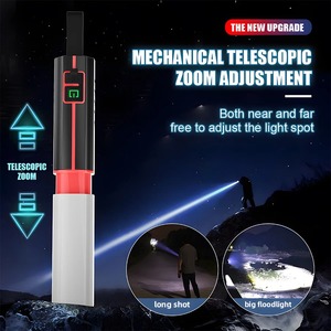 Linternas Tácticas con Zoom Telescópico, Linterna LED Recargable, 3 Modos de Iluminación, Largo Alcance, Impermeable, para Camping y Pesca - Product Image 3