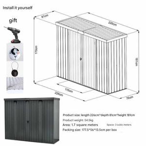 <span class=keywords><strong>Abri</strong></span> <span class=keywords><strong>de</strong></span> stockage extérieur en métal Panneaux aluminium-plastique <span class=keywords><strong>Abri</strong></span> <span class=keywords><strong>de</strong></span> stockage <span class=keywords><strong>de</strong></span> <span class=keywords><strong>jardin</strong></span> <span class=keywords><strong>de</strong></span> grande capacité - Product Image 2