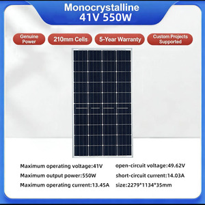 แผงโซลาร์เซลล์ซิลิคอนโมโนคริสตัลไลน์ 41V 550W เครื่องกำเนิดพลังงานแสงอาทิตย์แบบแปลงสภาพได้ สำหรับใช้งานกลางแจ้ง - Product Image 6