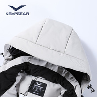 Parka longue d'hiver pour homme, imperméable, coupe-vent, épaisse et chaude, à capuche, col montant, motif élégant