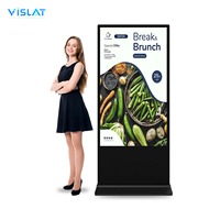 Affichage numérique Vislat pour événements, écran tactile tout-en-un sur pied, LCD/LED, 32/43/55 pouces, publicité mobile