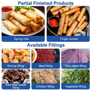 ORME Full Automatic Filling Finger Lumpia Filipino Egg <b>Roll</b> Make Machine Vietnamese Rice <b>Paper</b> <b>Spring</b> <b>Roll</b> Production Line - Product Image 5