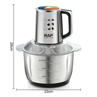 Robot culinaire RAF Kitchen Fufu Machine R.7725 600W 5.0L avec bol en acier et thermostat de mélange à 360 degrés pour la préparation quotidienne des ingrédients