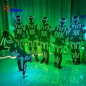 Traje de bailarina LED Traje de salón de baile para adultos Traje con luces LED Robotled <span class=keywords><strong>Zancos</strong></span> Ropa para ropa de rendimiento - Product Image 5