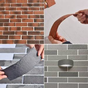 MCM Mur avec différentes couleurs mélangées et textures de briques Pierres Revêtement mural extérieur Tuiles flexibles Brique - Product Image 2