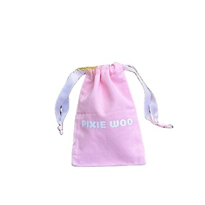 <b>Personalised</b> 100% Organic Cotton Drawstring Packing Pouch Eco-friendly Cotton Dust Bag with <b>Ribbon</b> - Product Image 1