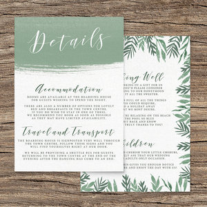 Floral Black &amp; White Stripe <strong>Graduation</strong> Party <strong>Invitations</strong> and Customized Menu Cards - Product Image 5